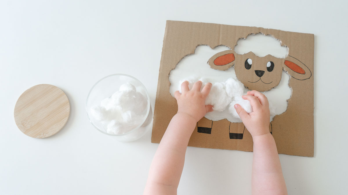 Activité créative bébé - Mouton coton