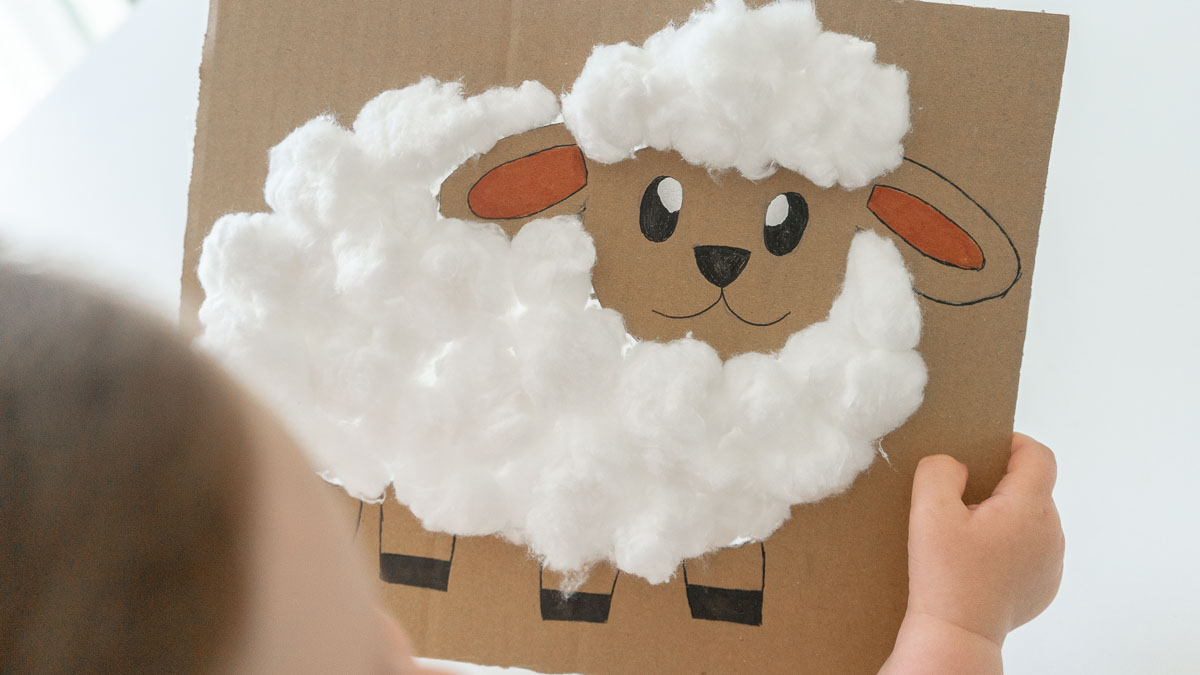 Activité créative bébé - Mouton coton